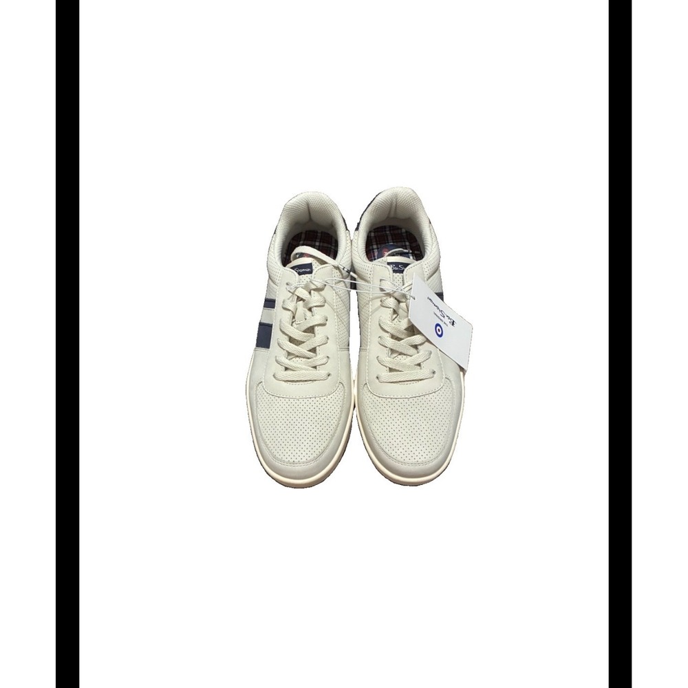 Ben Sherman Webber Men Grey Navy Blue Sneakers Memory Foam Shoes Size 9 New